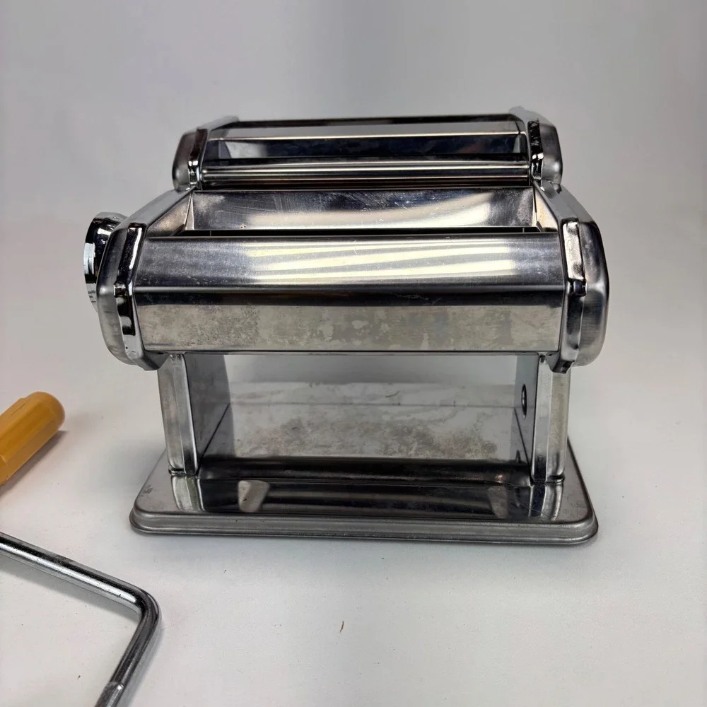 Unbranded Pasta Machine Maker Silver Stainless Steel Manual Roller